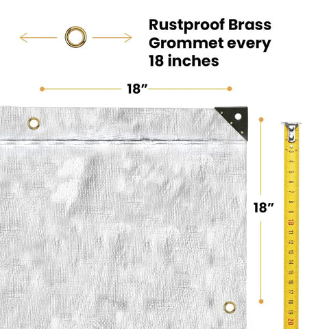 12x20 Ft Heavy Duty Poly Tarp 10 Mil Waterproof UV Resistant True To Size Cover For Camping Construction Boats And Equipment With Rust Proof Grommets Tear And Rip Resistant Extra Thick Tough As Nails