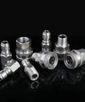 Wayona eight-piece stainless steel 3/8-inch pressure washer quick-connect fittings set.