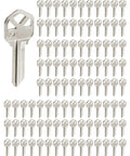 Brass Key Blanks Pack Of 100 For KW1 Kwikset KS1 KWI1 Locks arranged in neat rows