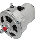 Fresh Out The Box Sixty Amp Alternator Kit For Volkswagen Beetle straight bolt on swap with detailed view of the aluminum alternator.