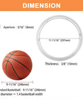 14 Inch Lazy Susan Hardware Aluminum Bearing Kit dimensions with basketball for scale