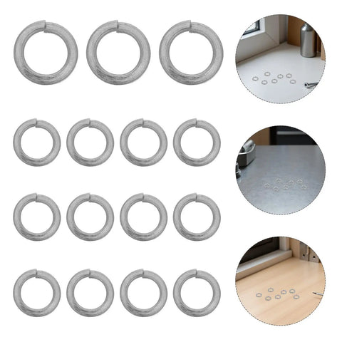 Heavy Duty Steel Split Lock Washers Stainless M6 Fastener Hardware 300 Pack anti loosening, showing various angles and placements.
