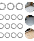 Heavy Duty Stainless Steel Split Lock Washers M6 300 Piece Pack arranged in rows on a white background, showcasing rustproof spring hardware.