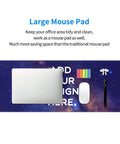 Custom Large Desk Pad With Photo And Text Personalization Non Slip Mouse Mat For Computer And Office Upload Your Picture Or Logo Extra Large 12In By 31In Durable Rubber Surface For Smooth Glide featuring a stylish photo design with office accessories.