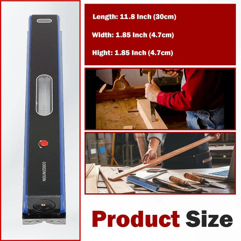 12 Inch Precision Level With Box For Machinists And Toolmakers, 0.0002 Inch Per 10 Inch Accuracy, Carbon Steel Construction