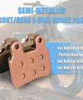 2 Pair Semi-Metallic Brake Pads For Ridstar Q20 Ebikes with bicycle background
