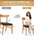Comparison of chair stability with Heavy Duty L Shaped Corner Brackets Set With Three Sizes Built Tough Metal Includes 80 Screws