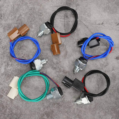 Five Switch Transfer Case Position Switch Set For Montero Pajero ABS Replacement Direct OEM Fit Easy OEM Style Upgrade That Restores Accurate Gearshift Position Sensing For High Center Differential Lock And Center Low Range. Five wired sensors with connectors