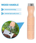 Rock Solid 4 Pack Wood Rasp File Handles With Hella Comfy Red Beechwood Grips For 10-16 Inch Carpentry Bench Clamps, wooden handle close-up.