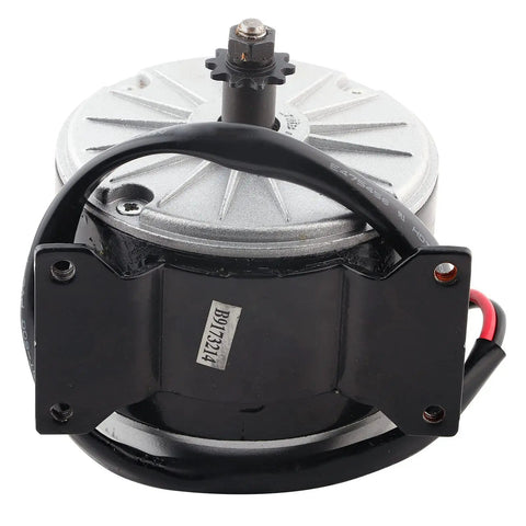 Upgrade My1016 Electric Scooter Motor With Belt Pulley 24V 250W Brushed DC Motor Aluminum Housing close-up view.
