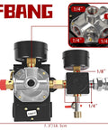 Air Compressor Pressure Switch Regulator Kit With 90 To 120 PSI Gauge And Fittings Set Plug And Play Durable Valve Assembly