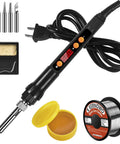 All In One 120W Soldering Gun Kit With 9 In 1 Functions, 4 Core Heating, Thermostatic Design And LCD Display, Includes 5 Soldering Tips, Flux