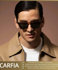 Retro Sunglasses For Men With Polarized UV400 Protection Handcrafted Acetate 60s Style Square Cool Sun Glasses For Everyday Wear