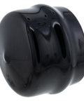 OEM Cap M128102 For Riding Lawn Tractors And Mowers, Fits Models From 102 Through E180, black plastic material, side view