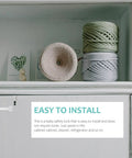 10 Pack White ABS Childproofing Safety Locks for Cabinets and Trash Cans, No Drill Easy Install on Cabinet