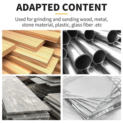 Different materials including wood, metal, stone, and plastic suitable for Tough As Nails Heavy Duty Angle Grinder Backing Pad use.