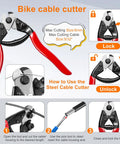 Pro Grade All In One Bike Cable Kit With Stainless Steel Cable Cutter instructions for cutting bike cables.