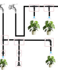 Pro Grade 220 Piece Barbed Irrigation Fittings Kit for quarter inch tubing diagram with elbows and tees for garden watering