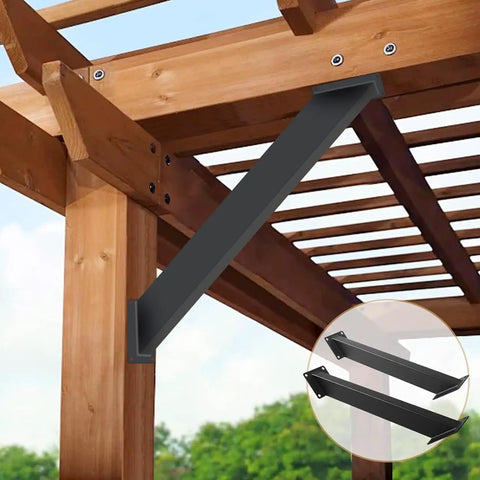 45 Degree Angle Support Bracket Kit For Wooden Structures 4 Pcs Heavy Duty Corner Braces Built To Last Waterproof Rustproof Steel For Gazebos Tree Houses Cabins Patios And Outdoor Decks