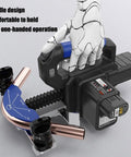 Quick Rechargeable Electric Copper Tube Bender For 1/4 To 7/8 Inch Pipe showing ergonomic handle for one-handed operation.