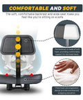 Oversized Bike Seat With Backrest For Maximum Comfort On Long Rides Wide Bicycle Saddle Replacement For Tricycle Electric Commuter And Stationary Bikes Soft Thick Foam Padding Waterproof Adjustable, wide foam seat with backrest