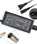 Plug And Play 24V 2A Electric Scooter Battery Charger Adapter Fast Wall Outlet Plug, compact design with power cord