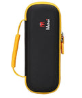 Built Dang Tough Hard Shell Case For Portable Tire Inflator And Air Compressor waterproof black EVA shell with yellow zipper.