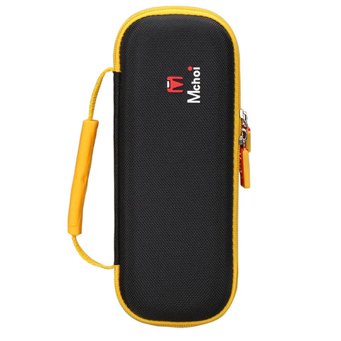 Built Dang Tough Hard Shell Case For Portable Tire Inflator And Air Compressor waterproof black EVA shell with yellow zipper.