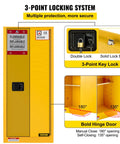 Flammable Storage Cabinet 18 By 18 By 35 Inches Galvanized Steel Safety Cabinet With Adjustable Shelves Yellow Built Tough