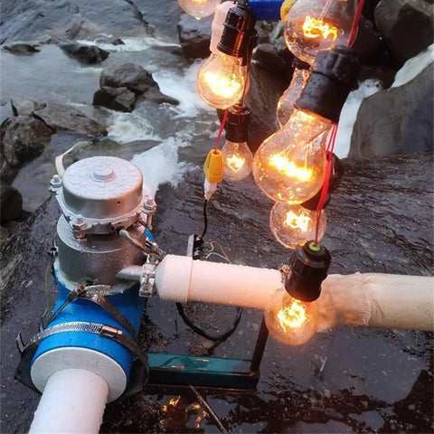 1000W Portable Micro Hydro Generator For Home And Camping Compact Water Turbine Power Generator With 220V Output in use