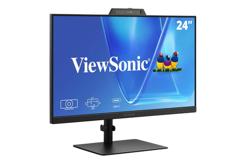 24 Inch IPS Webcam Monitor With 1080P Picture Built In Microphone And 5MP Privacy Camera Windows Hello Facial Recognition 120Hz Refresh Crystal Clear Video Calls Front Speakers USB C HDMI DisplayPort Ideal For Remote Work And Conferencing