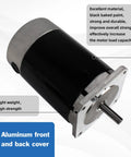 Beefy 900W 110V Brushed Lathe Motor With 4100RPM And 14mm Shaft DC Spindle, durable black housing, metal lathe use