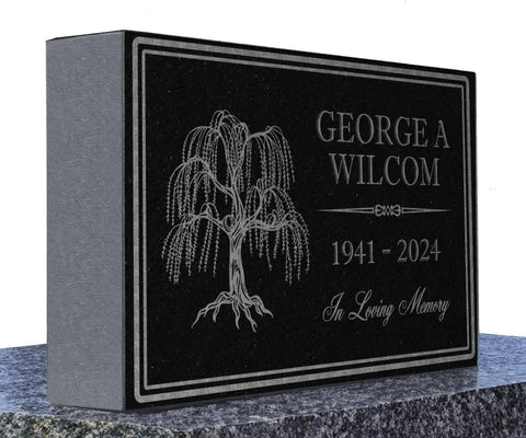 Personalized Granite Memorial Stone For Grave Decor Outdoor Tree Of Life Memorial Plaque Custom Cemetery Marker To Honor Loved One And Find Comfort For The Fam