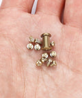 13-Piece Titanium Screw And Pivot Gear Kit For Bugout 535 Bailout 537 Mini Bugout 533 With Pivot Nut on a palm