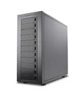 Front view of Thor NAS Full Tower Workstation Server Chassis with beefy drive bays for AI servers and DIY NAS, supports E-ATX
