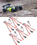 Image of a yellow 1/16 scale RC car next to a set of five Beefy 30A Brushed Electronic Speed Controller With Brake Dual Way For 130 180 260 Motors Fits 1 16 1 18 1 24 Scale RC Cars Boats Planes JST Interface Micro 5 Pack.
