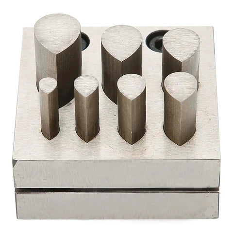 Pro Grade Disc Cutter Set For Jewelry Making, 7 Size Punch Die Plates With Flat Bottom, metal tool for disc forming