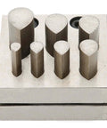 Drop Shaped Disc Cutter Set 7 Piece Punch Die Forming Kit For Jewelry Making And Metal Gaskets Sheets With Base 62x62mm