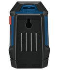Rear view of GLL50-20 50 Ft Self Leveling Cross Line Laser with Integrated Magnetic Mount, showing mount slot.