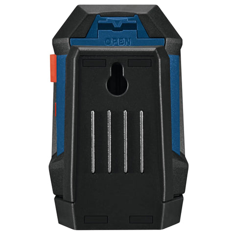 Back view of GLL50-20G 50 Ft Green-Beam Self-Leveling Cross-Line Laser With Integrated Magnetic Mount