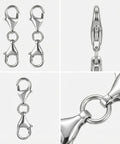 24 Pack Gold Double Lobster Claw Clasps for Jewelry Making, Necklace Extenders and Closures, 12mm Grab and Go Connectors
