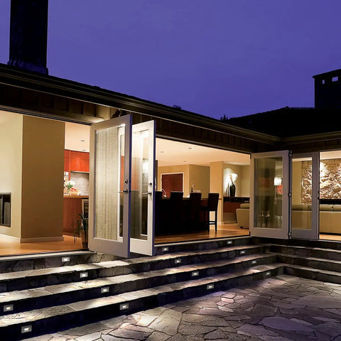 12V Horizontal Indoor Outdoor Step And Wall Light With Built In LED In Stainless Steel Built For Real Life 3000K Warm White IP66 Weatherproof Landscape