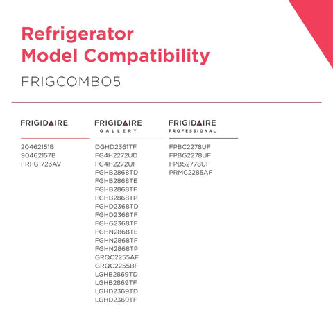 Refrigerator model compatibility list for Plug And Play PureSource Ultra Water And Air Filter Kit With PureAir Ultra II replacements.