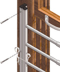 Installation of Carbon Steel Fixed Four Bar Window Grill For Home Security And Child Safety 21 And One Quarter Inch Black Finish