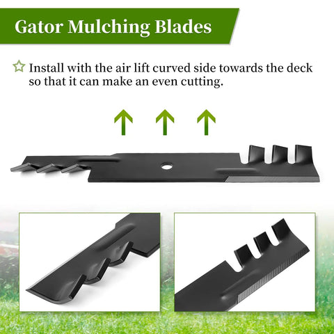 Three Pack Mower Blades For 48 Inch Decks Fit Hustler Bad Boy Scag Bunton Great Dane Replaces 482877 481706 795757 Mulching Blade