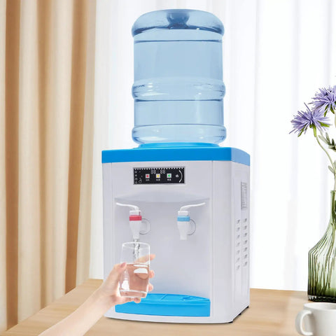 Compact 110V 550W Portable Countertop Water Dispenser With Hot And Cold Water Tiny Desk Side Hydration Station in use