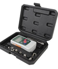 Digital Force Meter 100N Push Pull Tester With Backlit Display Auto Shutdown Upper And Lower Limit Settings 0.1N Resolution 1 Percent Accuracy Ideal For Workshop Lab And Repair Bench Force Testing in carry case with test heads