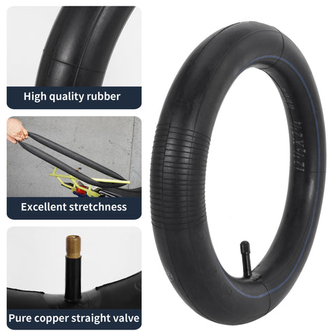 Two Pack 12 5 X 2 25 Bike Inner Tubes 1 2 mm Extra Thick Butyl Rubber Heavy Duty Flat Resistant Tubes For Kids Bmx And Strollers Built Tough To Keep You Rolling Smooth With Zero Headaches On Every Adventure