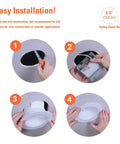 Step-by-step installation of 6 Inch Adjustable Canless LED Recessed Light For Sloped Ceilings, Dimmable With 2700K–5000K color.