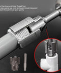 HaloVerde 1/2 Inch Pipe Threader Tool For Cleaning Clogged Threads, Alloy Steel Thread Cutting Die for PVC pipes with threaded ends.
